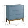 Jogo de Quarto Infantil Guarda Roupa 3 Portas e Cômoda 3 Gavetas Classic Azul Fosco com Pés Amadeira - 5