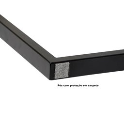 1 Pé em L para Mesa Jantar Estilo Industrial 73x43cm Preta - 2