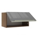 Ver imagem 4 de Armário Aéreo Madesa Lux 60 cm 1 Porta Basculante Rustic/Cinza Cor:Rustic/Cinza