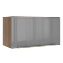 Ver imagem 1 de Armário Aéreo Madesa Lux 60 cm 1 Porta Basculante Rustic/Cinza Cor:Rustic/Cinza
