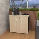 Ver imagem 3 de Armário para Escritório Baixo Fechado 800x740x420 F.15mm - Carvalho