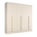 Ver imagem 2 de Guarda-Roupa Casal 6 Portas Ripado e 4 Gavetas Atenas Yescasa Off White