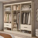 Ver imagem 5 de Guarda-Roupa Casal 6 Portas Ripado e 4 Gavetas Atenas Yescasa Off White