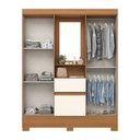 Ver imagem 2 de Guarda Roupa Casal Layla Elegance 4 Portas 2 Gavetas MDP Cinamomo-Off White Casa 812