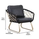 Ver imagem 6 de Kit 2 Poltronas Sofá e Mesa, Balanço Suspenso Tailândia e Chaise Milão Corda Náutica em Alumínio Tra