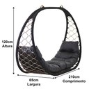 Ver mais imagens de Kit 2 Poltronas Sofá e Mesa, Balanço Suspenso Tailândia e Chaise Milão Corda Náutica em Alumínio Tra