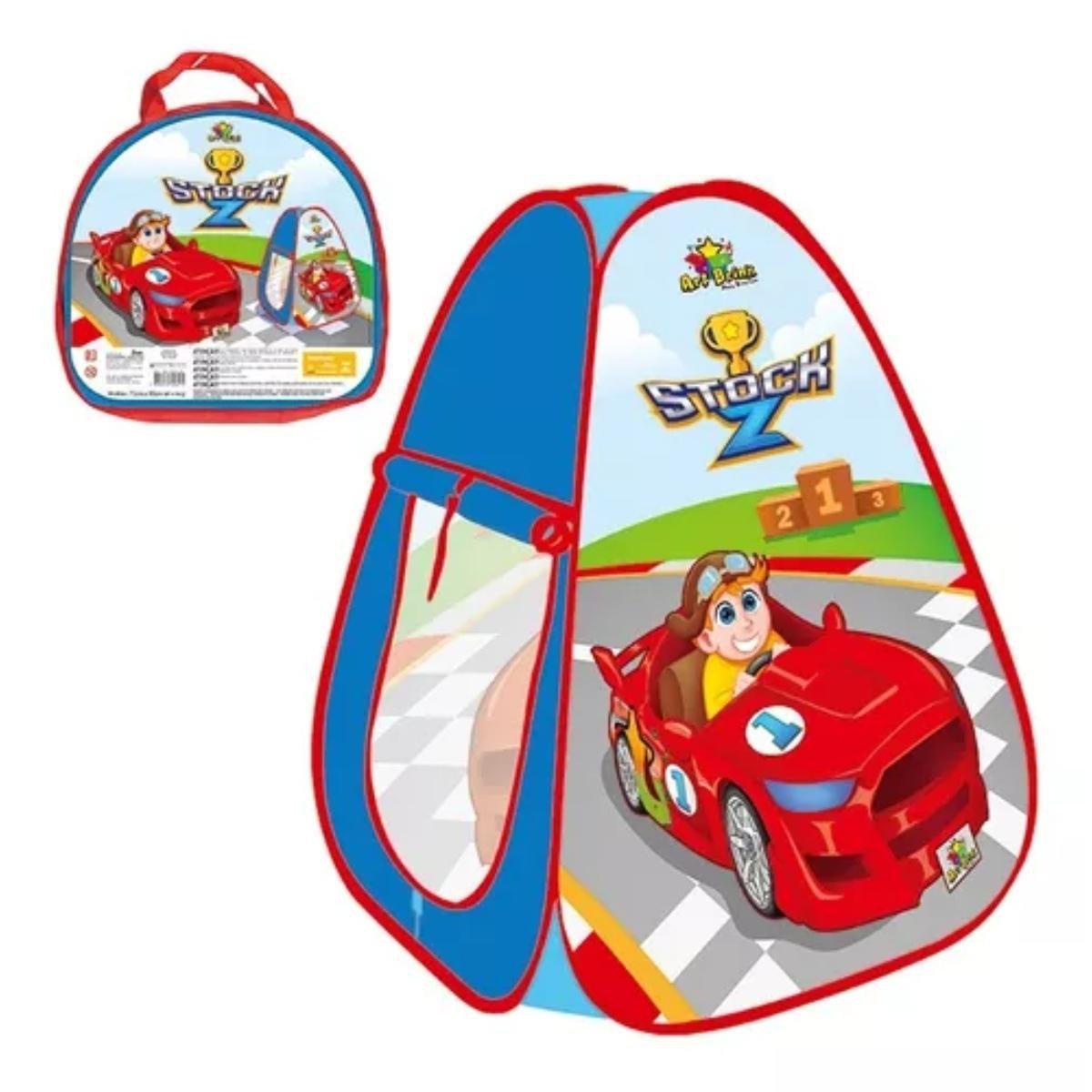 Barraca Retrátil Infantil para Menino Carro Corrida Stock Z Dobrável C/ Bolsa - 3