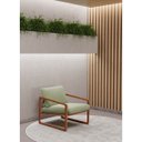 Ver imagem 2 de Poltrona Dallas em Linho Columbia Verde Militar - Home Mobily