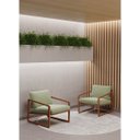 Ver mais imagens de Poltrona Dallas em Linho Columbia Verde Militar - Home Mobily