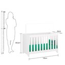 Ver imagem 5 de Berço com Colchão Ditália Multifuncional 3x1 Bbi-51 Branco