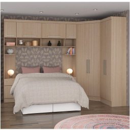 Guarda-Roupa Conjugado Casal 8 Portas com Nicho Móveis Castro - 1