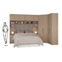 Ver imagem 5 de Guarda-Roupa Conjugado Casal 8 Portas com Nicho Móveis Castro