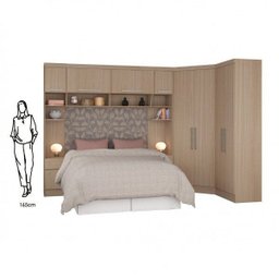 Guarda-Roupa Conjugado Casal 8 Portas com Nicho Móveis Castro - 5