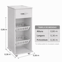 Ver imagem 4 de Armário de Cozinha 301 Fruteira Balcão 1 Gaveta 2 Cestos Branco