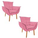 Ver imagem 1 de Kit 2 Poltronas Opala GatMagazine-Suede Rosa