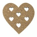 Ver imagem 3 de 4 Descanso Suporte De Panela Coração Cortiça Vermelho