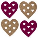 Ver imagem 1 de 4 Descanso Suporte De Panela Coração Cortiça Vermelho