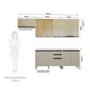 Ver imagem 3 de Cozinha Modulada Compacta 5 Peças com Tampo Linea Luciane Móveis