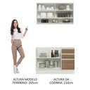 Ver imagem 6 de Armário de Cozinha Compacta 120cm Branco/Rustic Glamy Madesa 02