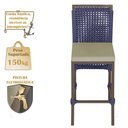 Ver imagem 4 de Mesa Bistrô e 4 Banquetas Roma Marrom Corda Náutica Estofado 7 Trama Original