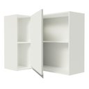 Ver imagem 5 de Armário de Cozinha Aéreo de Canto 100% MDF com Adega Branco Smart Madesa