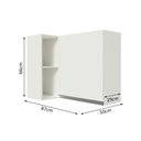 Ver imagem 3 de Armário de Cozinha Aéreo de Canto 100% MDF com Adega Branco Smart Madesa