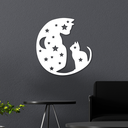 Ver imagem 2 de Escultura de Parede Gato na Lua em MDf