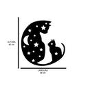 Ver imagem 3 de Escultura de Parede Gato na Lua em MDf