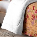 Ver imagem 2 de Coberdrom Robust Queen Manta Soft Sherpa Lã de Carneiro Pesado Grosso 1 Peça - Laranja Floral Casa S
