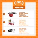 Ver imagem 2 de KIT - Panela de Pressão 4,5 Vermelha + 1 Faqueiro Vermelho 30pç + 1 Faqueiro Inox 24pç -