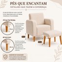 Ver imagem 6 de Poltrona Amamentação com Pés Resistente + Puff em Bouclé Bege