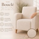 Ver imagem 5 de Poltrona Amamentação com Pés Resistente + Puff em Bouclé Bege