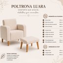 Ver imagem 4 de Poltrona Amamentação com Pés Resistente + Puff em Bouclé Bege