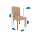 Ver imagem 2 de Conjunto: Mesa Sala Jantar Ester Tampo Madeirado C/ Vidro 210x100cm e 8 Cadeiras Fernanda Cinamomo/