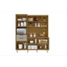 Cozinha Modulada Nesher Imperatriz Loft 3nichos Microondas C/6portas e 2gavetas Ripado 183x212cm - 5