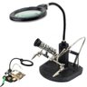 Lupa Suporte com Garra Solda 2 Lentes 16 Leds Aumenta a Visao Soldagem Reparo Conserto Placa Eletrod - 1
