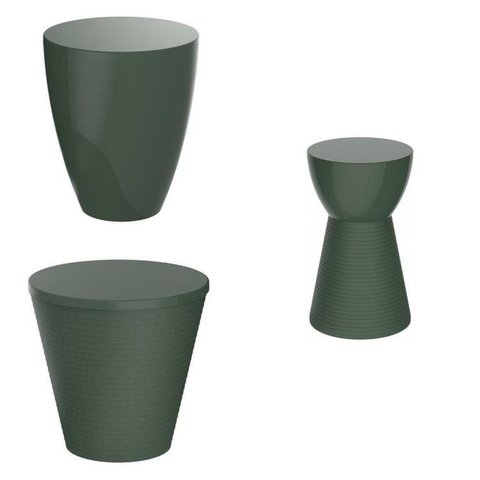 Conjunto com 3 Banquetas Verde/Alecrim
