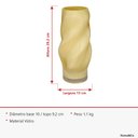 Ver imagem 7 de Vaso Decorativo de Vidro Creme 29x13x13cm Enfeite Sala Mesa Estante Aparador