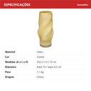 Ver imagem 6 de Vaso Decorativo de Vidro Creme 29x13x13cm Enfeite Sala Mesa Estante Aparador
