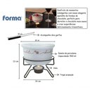 Ver imagem 5 de Conjunto Aparelho de Fondue Chocolate Porcelana Casal 5 Peças Doce Frutas Cerâmica