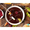 Ver imagem 2 de Conjunto Aparelho de Fondue Chocolate Porcelana Casal 5 Peças Doce Frutas Cerâmica