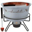 Ver imagem 6 de Conjunto Aparelho de Fondue Chocolate Porcelana Casal 5 Peças Doce Frutas Cerâmica