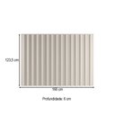 Ver imagem 2 de Cabeceira Casal Vitoria Ripado 100% MDF Off White - Europa Móveis