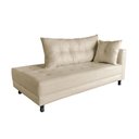 Ver imagem 2 de Recamier Charmy 1,60m Suede Bege - Dominic Decor