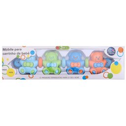 MÓBILE PARA CARRINHO DE BEBÊ PAIS E FILHOS - AZUL COLORIDO - 1
