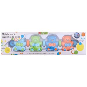 MÓBILE PARA CARRINHO DE BEBÊ PAIS E FILHOS - AZUL COLORIDO
