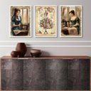Ver imagem 2 de Kit 3 Quadros Vintage para Atelier de Costura 33x24cm - com Vidro:madeira Branca