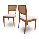 Ver imagem 1 de Kit com 2 Cadeiras de Jantar Lumia Encosto em Tela - 2084 Mmj-as As-castanho Claro As-510