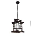 Ver imagem 1 de Lustre de Teto Luminária Oriental Japonês Rustico Madeira Artesanal Sala Quarto Hotel Pousada