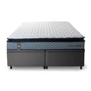 Ver imagem 4 de Conjunto Box Baú Super King Chicago Cinza 193x203x64 Espuma D33